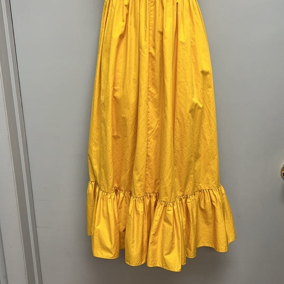 J.Crew Yellow Ruffled Hem Dress Size 10 - Picture 3 of 10